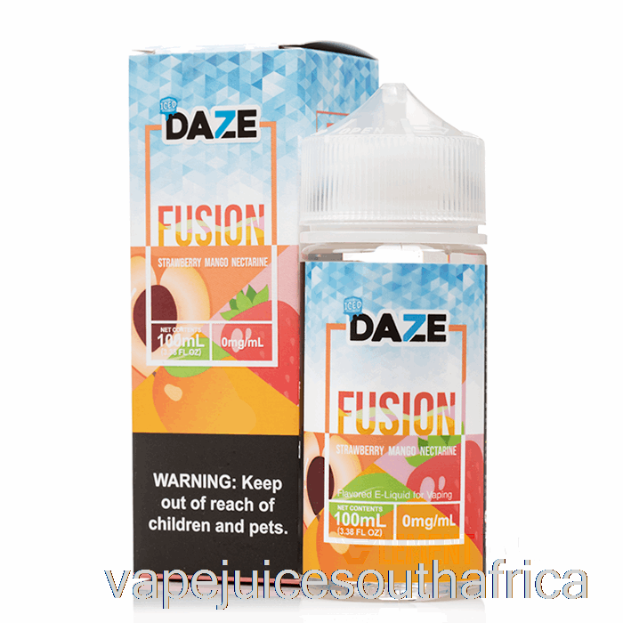 Vape Juice South Africa Iced Strawberry Mango Nectarine - 7 Daze Fusion - 100Ml 6Mg